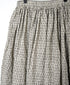 INMDS26725 80s VOILE LITTLE TREE BLOCK PRINT GATHERED SKIRT WITH LINING