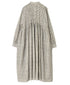 INMDS26727 80s VOILE LITTLE TREE BLOCK PRINT MINI PINTUCK BANDED COLLAR SHIRTS DRESS