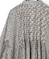 INMDS26727 80s VOILE LITTLE TREE BLOCK PRINT MINI PINTUCK BANDED COLLAR SHIRTS DRESS