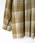 INMDS26741 HANDWOVEN HEAVY COTTON UNIQUE GINGHAM CHECK BANDED COLLAR SHIRTS WITH INVERTED PLEATS