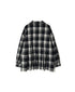 INMDS26741 HANDWOVEN HEAVY COTTON UNIQUE GINGHAM CHECK BANDED COLLAR SHIRTS WITH INVERTED PLEATS