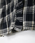 INMDS26742 HANDWOVEN HEAVY COTTON UNIQUE GINGHAM CHECK FRILL&PINTUCK SHIRTS WITH LACE