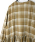 INMDS26744 HANDWOVEN HEAVY COTTON UNIQUE GINGHAM CHECK CREW NECK DRESS WITH PINTUCK