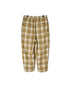 INMDS26745 HANDWOVEN HEAVY COTTON UNIQUE GINGHAM CHECK 2TUCK TAPERED EASY PANTS WITH LINING