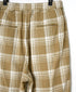 INMDS26745 HANDWOVEN HEAVY COTTON UNIQUE GINGHAM CHECK 2TUCK TAPERED EASY PANTS WITH LINING