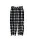 INMDS26745 HANDWOVEN HEAVY COTTON UNIQUE GINGHAM CHECK 2TUCK TAPERED EASY PANTS WITH LINING