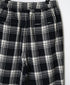 INMDS26745 HANDWOVEN HEAVY COTTON UNIQUE GINGHAM CHECK 2TUCK TAPERED EASY PANTS WITH LINING