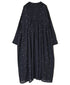 INMDS26764 BOILED WOOL SQUARE JACQUARD CREW NECK DRESS WITH MINI PINTUCK