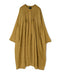 INMDS26764 BOILED WOOL SQUARE JACQUARD CREW NECK DRESS WITH MINI PINTUCK