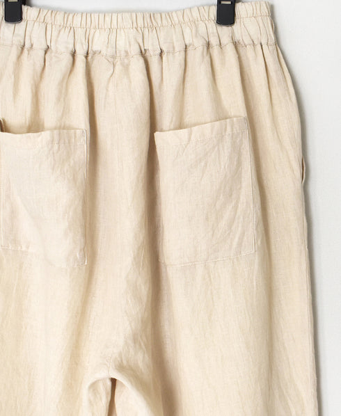 INSL24206 60s LINEN PLAIN EASY PANTS