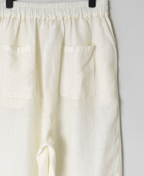 INSL24206 60s LINEN PLAIN EASY PANTS