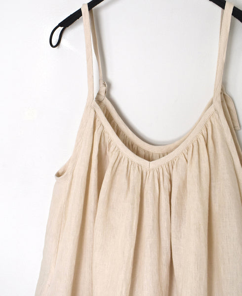 INSL26302 60s LINEN PLAIN TWO WAY CAMISOLE DERSS