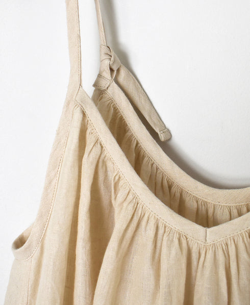 INSL26302 60s LINEN PLAIN TWO WAY CAMISOLE DERSS