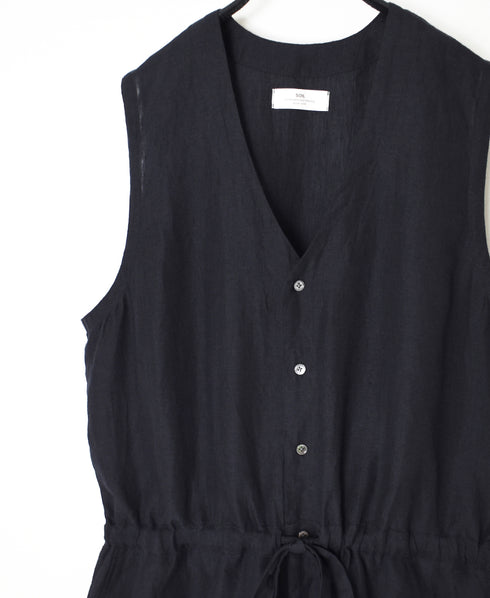 INSL26303 60s LINEN PLAIN NO/SL OVERALLS