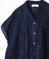 INSL26321 60s AUTO LOOM COTTON/LINEN PLAIN BANDED COLLAR FRENCH/SL PINTUCK SHIRTS