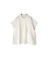 INSL26321 60s AUTO LOOM COTTON/LINEN PLAIN BANDED COLLAR FRENCH/SL PINTUCK SHIRTS