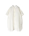 INSL26323 60s AUTO LOOM COTTON/LINEN PLAIN BANDED COLLAR S/SL TUNIC