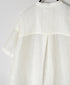 INSL26323 60s AUTO LOOM COTTON/LINEN PLAIN BANDED COLLAR S/SL TUNIC