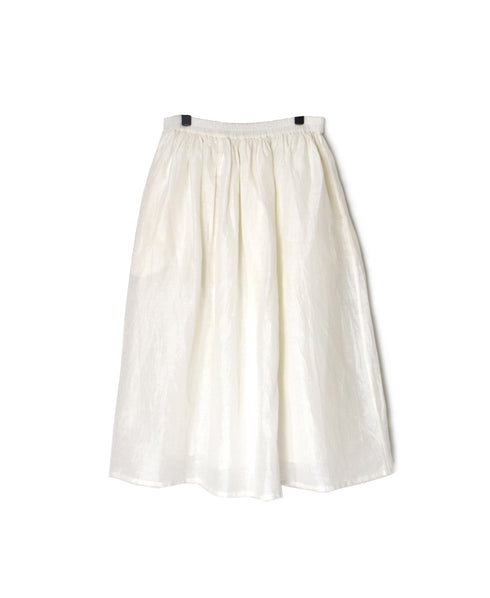 INSL26325 60s AUTO LOOM COTTON/LINEN PLAIN GATHERED SKIRT