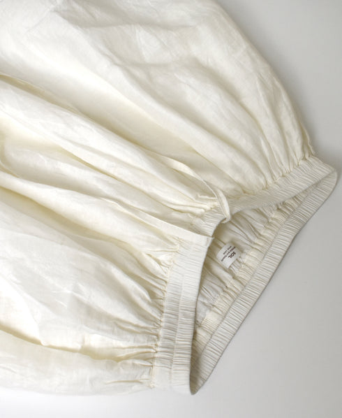 INSL26325 60s AUTO LOOM COTTON/LINEN PLAIN GATHERED SKIRT