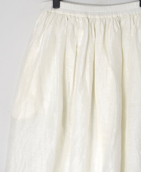 INSL26325 60s AUTO LOOM COTTON/LINEN PLAIN GATHERED SKIRT