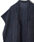 INSL26331 60s AUTO LOOM COTTON/LINEN STRIPE BANDED COLLAR FRENCH/SL PINTUCK SHIRTS