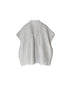 INSL26331 60s AUTO LOOM COTTON/LINEN STRIPE BANDED COLLAR FRENCH/SL PINTUCK SHIRTS