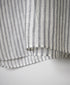 INSL26333 60s AUTO LOOM COTTON/LINEN STRIPE BANDED COLLAR S/SL TUNIC
