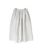 INSL26335 60s AUTO LOOM COTTON/LINEN STRIPE GATHERED SKIRT