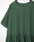 INSL26343 80s VOILE PLAIN WITH CUT WORK LACE CREW NECK PULLOVER DRESS