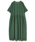 INSL26343 80s VOILE PLAIN WITH CUT WORK LACE CREW NECK PULLOVER DRESS