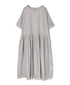 INSL26343 80s VOILE PLAIN WITH CUT WORK LACE CREW NECK PULLOVER DRESS