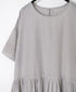 INSL26343 80s VOILE PLAIN WITH CUT WORK LACE CREW NECK PULLOVER DRESS