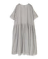 INSL26343 80s VOILE PLAIN WITH CUT WORK LACE CREW NECK PULLOVER DRESS