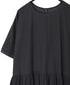 INSL26343 80s VOILE PLAIN WITH CUT WORK LACE CREW NECK PULLOVER DRESS