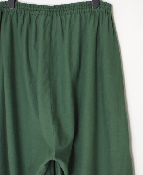 INSL26345 80s VOILE PLAIN WITH CUT WORK LACE EASY PANTS