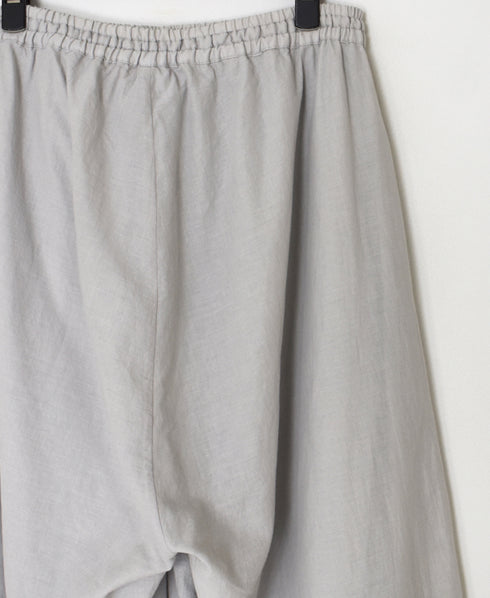 INSL26345 80s VOILE PLAIN WITH CUT WORK LACE EASY PANTS
