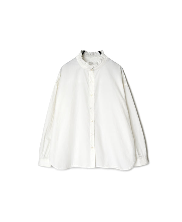 INSL26731 60s POPLIN PLAIN FRILL COLLAR SHIRTS