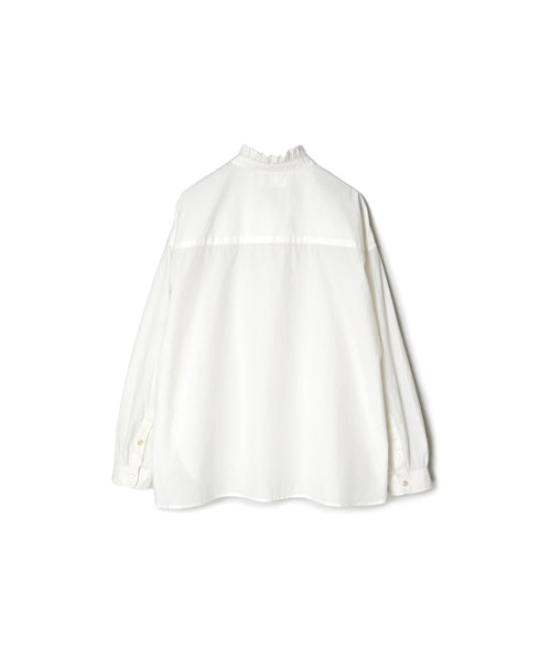 INSL26731 60s POPLIN PLAIN FRILL COLLAR SHIRTS