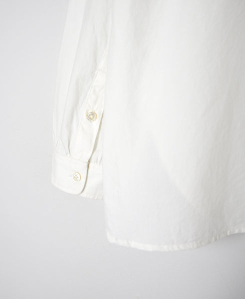 INSL26731 60s POPLIN PLAIN FRILL COLLAR SHIRTS