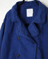 ISNAM2601D LINEN/COTTON PLAIN OVERDYE ROUND COLLAR DOUBLE JACKET