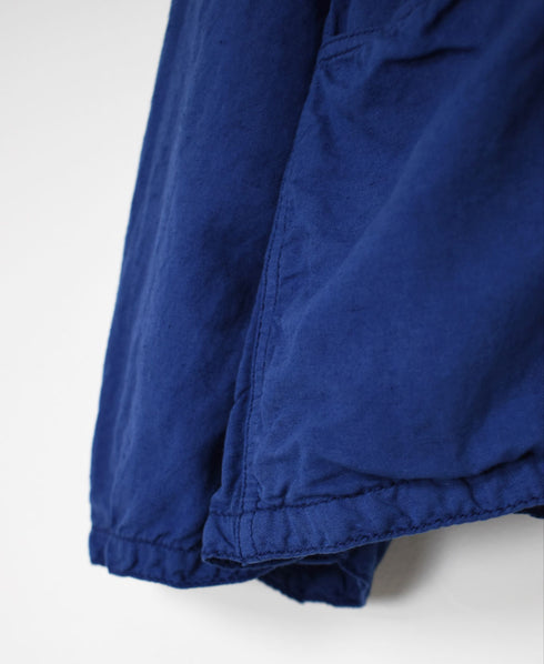 ISNAM2601D LINEN/COTTON PLAIN OVERDYE ROUND COLLAR DOUBLE JACKET