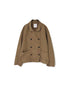 ISNAM2601D LINEN/COTTON PLAIN OVERDYE ROUND COLLAR DOUBLE JACKET