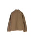 ISNAM2601D LINEN/COTTON PLAIN OVERDYE ROUND COLLAR DOUBLE JACKET