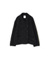ISNAM2601D LINEN/COTTON PLAIN OVERDYE ROUND COLLAR DOUBLE JACKET