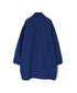 ISNAM2602D LINEN/COTTON PLAIN OVERDYE ROUND COLLAR DOUBLE LONG JACKET
