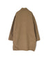ISNAM2602D LINEN/COTTON PLAIN OVERDYE ROUND COLLAR DOUBLE LONG JACKET