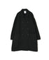 ISNAM2602D LINEN/COTTON PLAIN OVERDYE ROUND COLLAR DOUBLE LONG JACKET