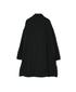 ISNAM2602D LINEN/COTTON PLAIN OVERDYE ROUND COLLAR DOUBLE LONG JACKET