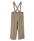 ISNAM2604D LINEN/COTTON PLAIN OVERDYE ADJUSTER TACK PANTS WITH SUSPENDERS